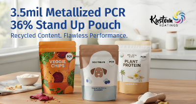 S-OneLP Launches 3.5mil Metallized PCR 36% Stand Up Pouch Web